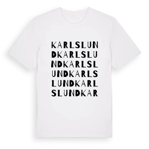Karlslund ordlek t-shirt – ekologisk bomull t-shirt från PinShirt