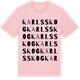 Pink Cotton t-shirt med Karlsskog ordlek t-shirt