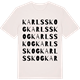Vintage White t-shirt med Karlsskog ordlek t-shirt