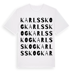 Karlsskog ordlek t-shirt – ekologisk bomull t-shirt från PinShirt