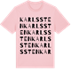 Pink Cotton t-shirt med Karlssten ordlek t-shirt