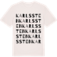 Vintage White t-shirt med Karlssten ordlek t-shirt