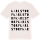 Vintage White t-shirt med Karlstorp ordlek t-shirt