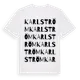 White t-shirt med Karlström ordlek t-shirt