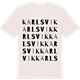 Vintage White t-shirt med Karlsvik ordlek t-shirt