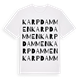 White t-shirt med Karpdammen ordlek t-shirt