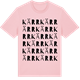 Pink Cotton t-shirt med Kärr ordlek t-shirt