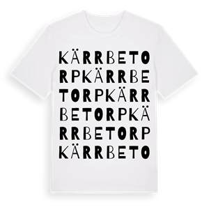 Kärrbetorp ordlek t-shirt – ekologisk bomull t-shirt från Pinshirt