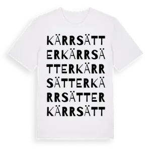 Kärrsätter ordlek t-shirt – ekologisk bomull t-shirt från Pinshirt