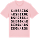 Pink Cotton t-shirt med Karsberg ordlek t-shirt