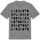 Mid Heather Gray t-shirt med Karsbotorp ordlek t-shirt