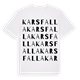 White t-shirt med Karsfalla ordlek t-shirt