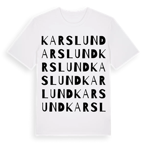 Karslund ordlek t-shirt – ekologisk bomull t-shirt från Pinshirt