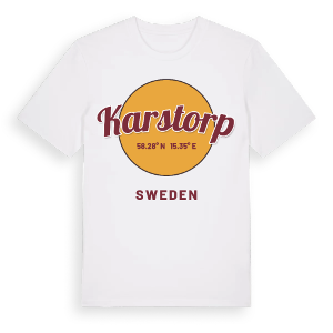 Karstorp cirkel t-shirt – ekologisk bomull t-shirt från Pinshirt