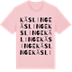 Pink Cotton t-shirt med Käslinge ordlek t-shirt