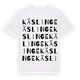 White t-shirt med Käslinge ordlek t-shirt