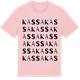 Pink Cotton t-shirt med Kassa ordlek t-shirt