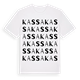 White t-shirt med Kassa ordlek t-shirt