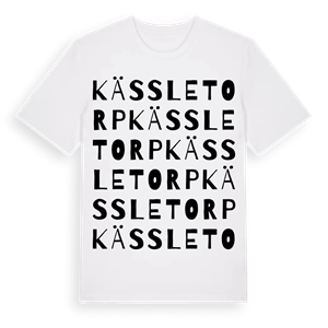 Kässletorp ordlek t-shirt – ekologisk bomull t-shirt från Pinshirt