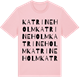 Pink Cotton t-shirt med Katrineholm ordlek t-shirt