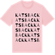 Pink Cotton t-shirt med Katsback ordlek t-shirt