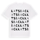 White t-shirt med Katsback ordlek t-shirt