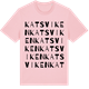 Pink Cotton t-shirt med Katsviken ordlek t-shirt
