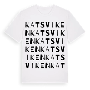 Katsviken ordlek t-shirt – ekologisk bomull t-shirt från Pinshirt