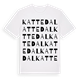 White t-shirt med Kattedal ordlek t-shirt