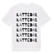 White t-shirt med Kattedal ordlek t-shirt