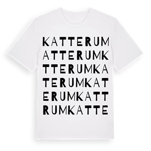 Katterum ordlek t-shirt – ekologisk bomull t-shirt från Pinshirt