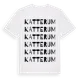 White t-shirt med Katterum ordlek t-shirt
