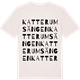 Vintage White t-shirt med Katterumsängen ordlek t-shirt