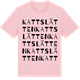 Pink Cotton t-shirt med Kattslätten ordlek t-shirt