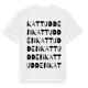 White t-shirt med Kattudden ordlek t-shirt