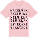 Pink Cotton t-shirt med Käxelvik ordlek t-shirt