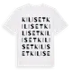 White t-shirt med Kiliset ordlek t-shirt