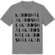 Mid Heather Gray t-shirt med Kindsmåla ordlek t-shirt