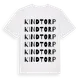 White t-shirt med Kindtorp ordlek t-shirt