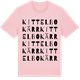 Pink Cotton t-shirt med Kittelbokärr ordlek t-shirt