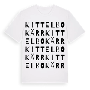 Kittelbokärr ordlek t-shirt – ekologisk bomull t-shirt från Pinshirt