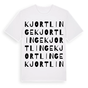 Kjortlinge ordlek t-shirt – ekologisk bomull t-shirt från Pinshirt
