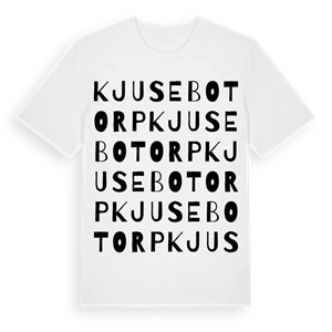 Kjusebotorp ordlek t-shirt – ekologisk bomull t-shirt från Pinshirt