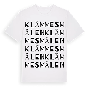 Klämmesmålen ordlek t-shirt – ekologisk bomull t-shirt från Pinshirt