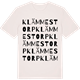 Vintage White t-shirt med Klämmestorp ordlek t-shirt