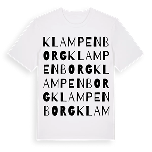 Klampenborg ordlek t-shirt – ekologisk bomull t-shirt från Pinshirt