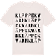 Vintage White t-shirt med Kläppekvarn ordlek t-shirt