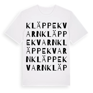 Kläppekvarn ordlek t-shirt – ekologisk bomull t-shirt från Pinshirt