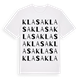 White t-shirt med Klasa ordlek t-shirt
