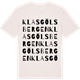 Vintage White t-shirt med Klasgölsbergen ordlek t-shirt